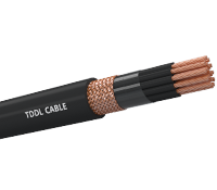 Control cable with cobre wire braied screen