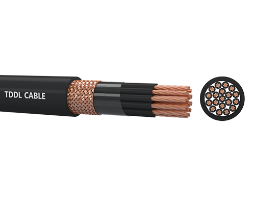 Control cable with cobre wire braied screen